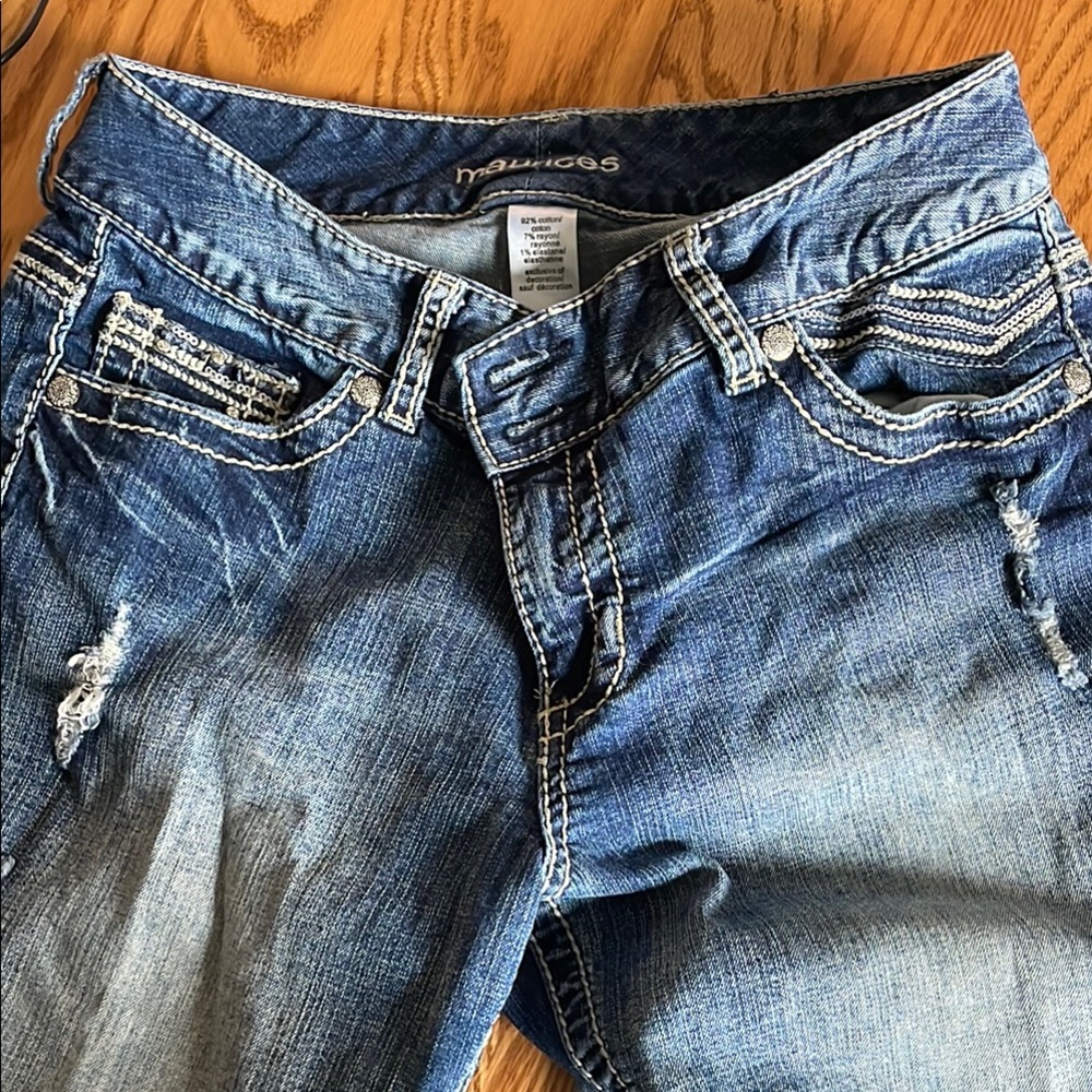 Maurices Distressed Blue Jeans